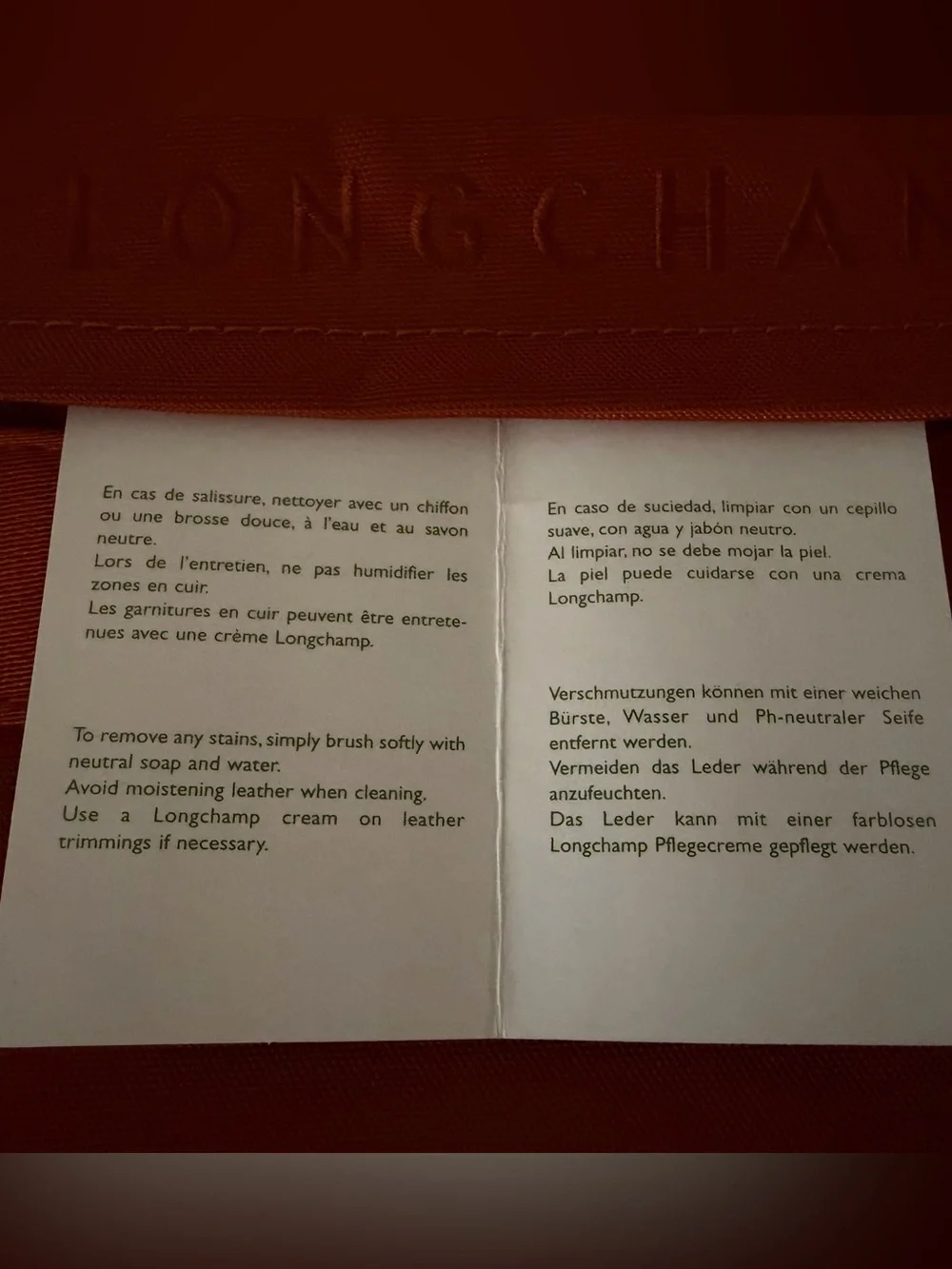 Longchamp Burnt Orange Travel Briefcase Bag
